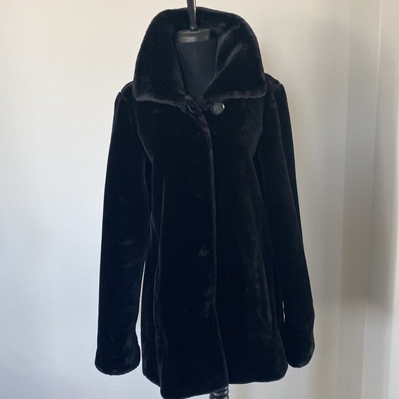 NEW Dennis Basso Faux Sheared Mink Fur Coat - Picture 2 of 15